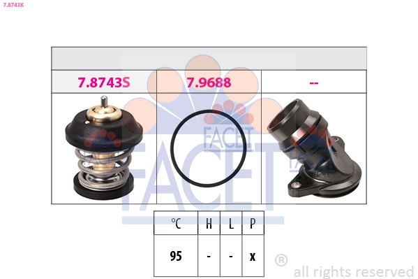 Termostato de agua para Volkswagen Passat ALLTRACK B7 365