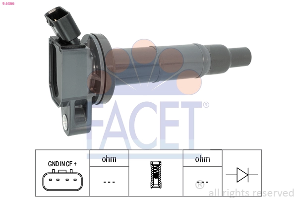 Bobina de encendido para Toyota Land Cruiser  (J12)