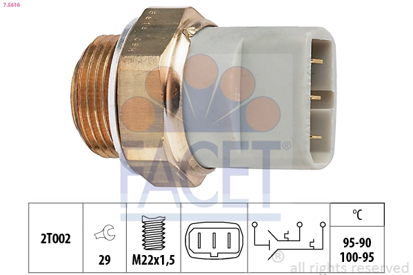 Sensor, temperatura del refrigerante (encendido el ventilador del radiador) 81255050934 MAN