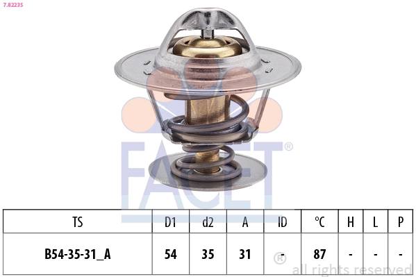 Termostato de agua para Seat Ibiza I 021A