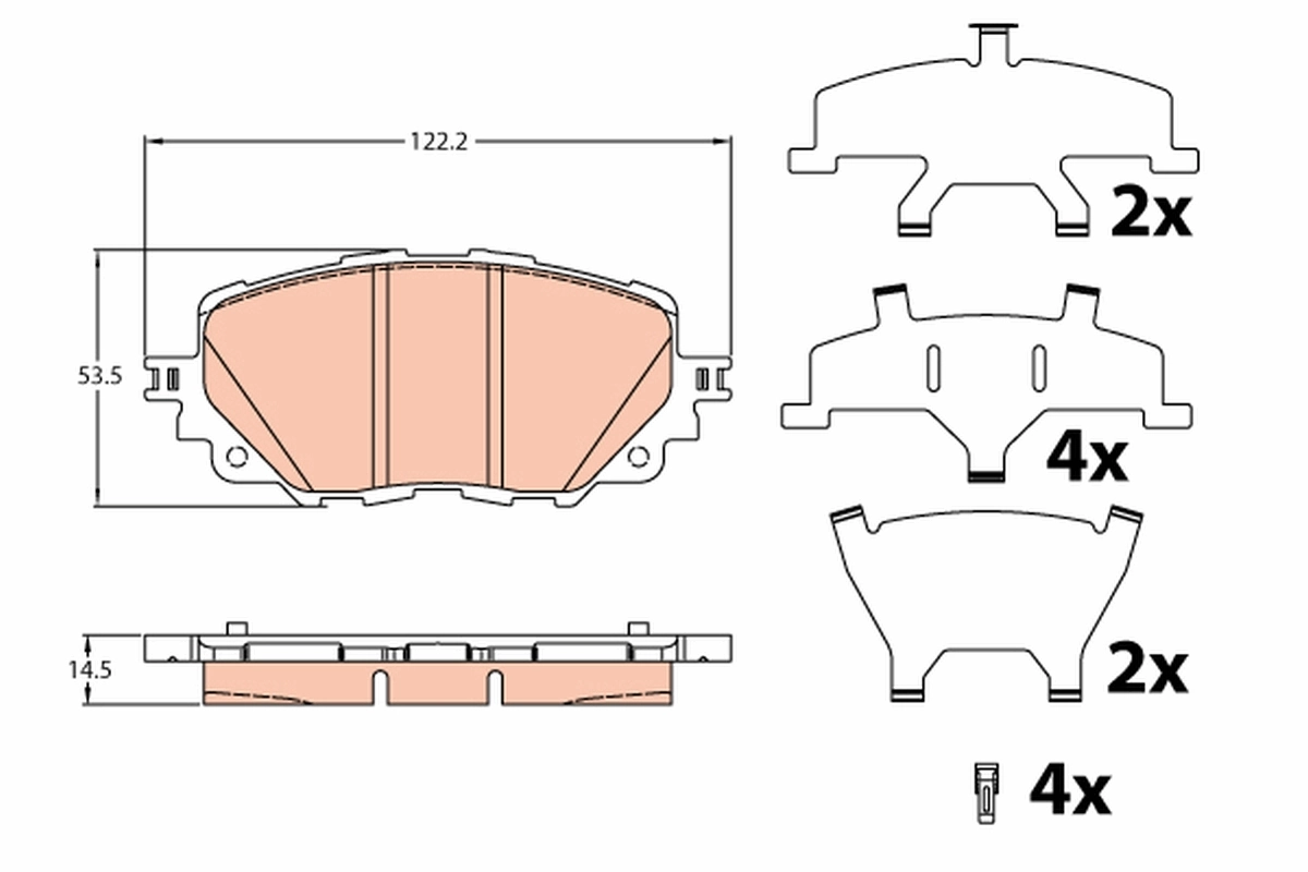  Pastillas de freno delanteras Mazda MX-5 4