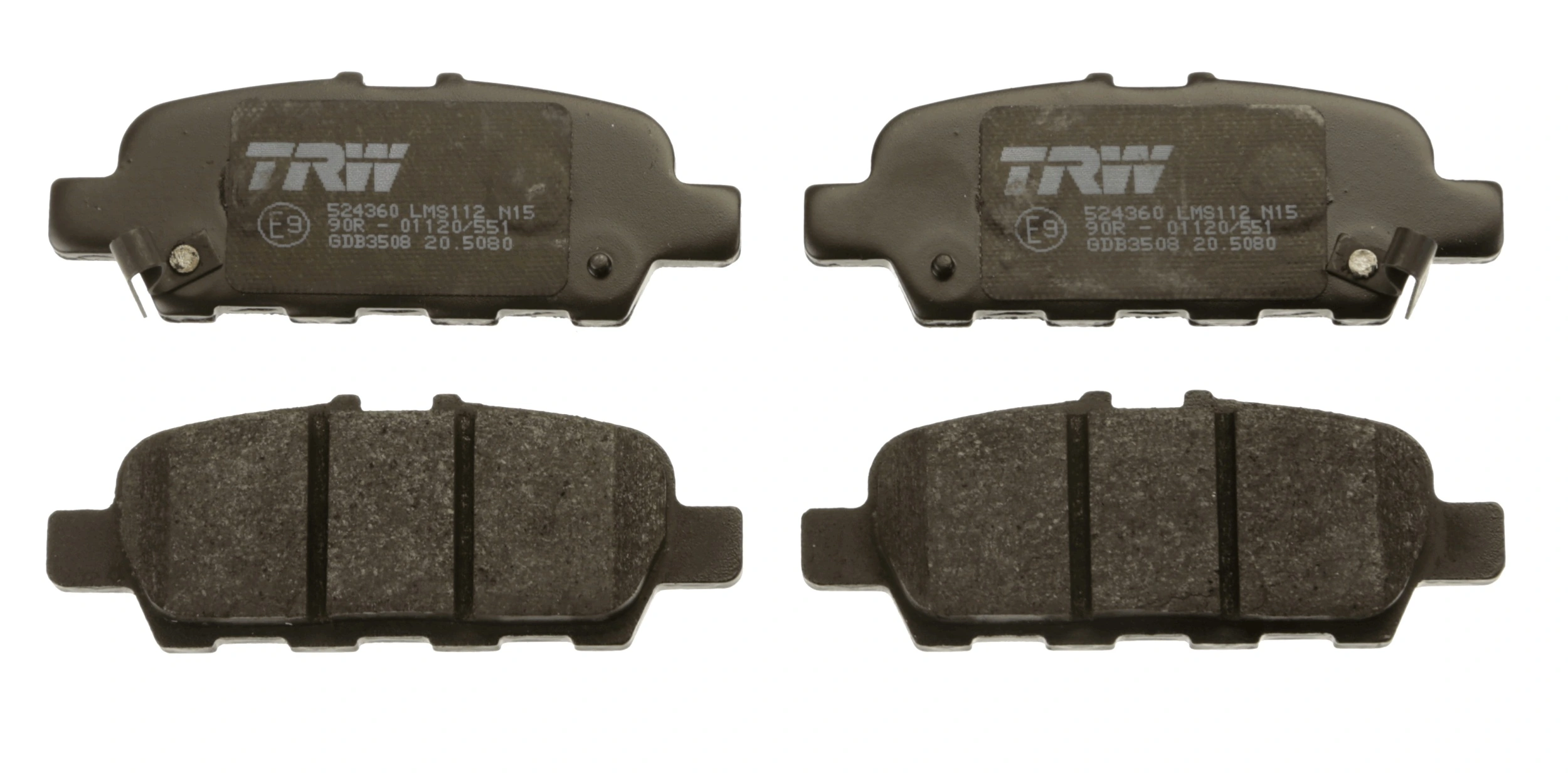 GDB3508 TRW Pastillas freno traseras