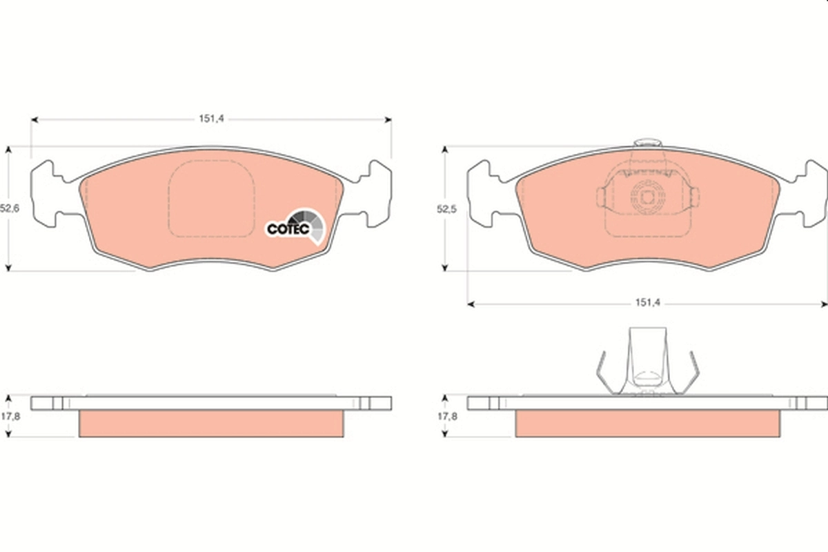 Precio del repuesto Pastillas de freno delanteras Palio hatchback