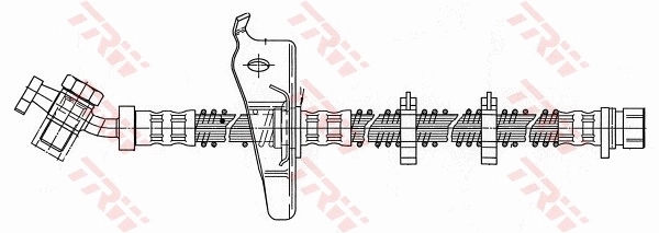 Latiguillos de freno delantero V480267 VEMO/Vaico