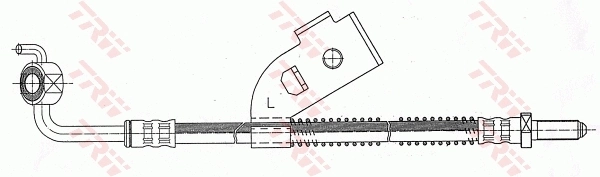 PHD341 TRW Tubo flexible de frenos delantero izquierdo 