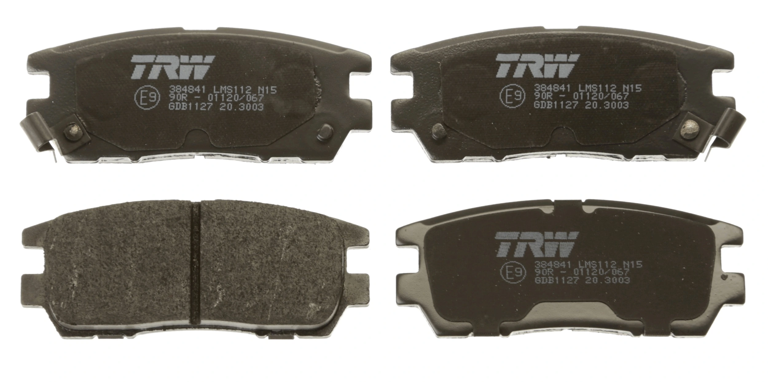 GDB1127 TRW Pastillas freno traseras
