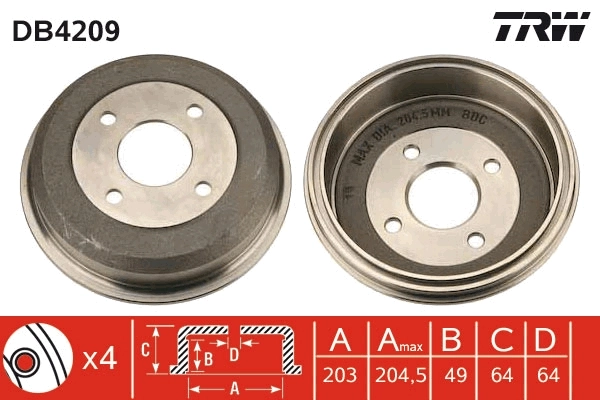 Comprar Tambor de freno trasero Ford Mondeo I GBP
