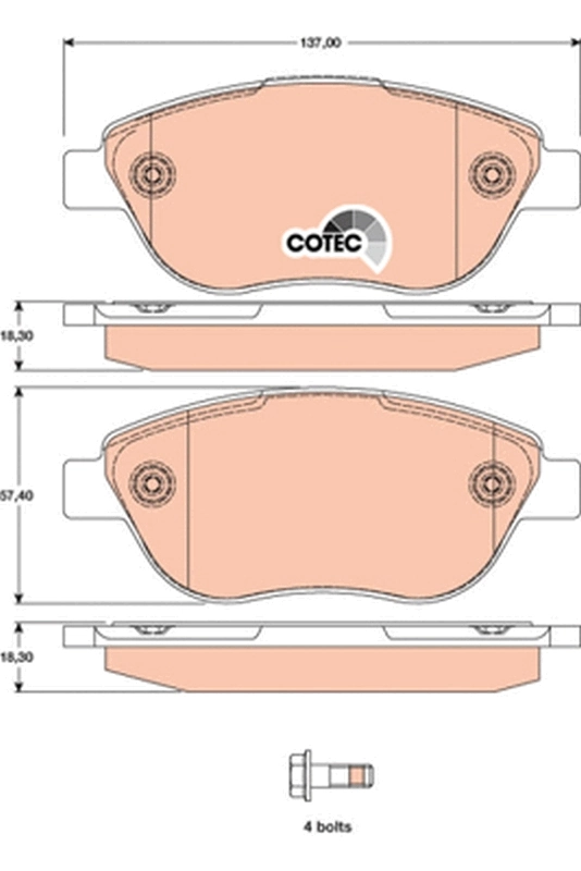 Pastillas de freno delanteras para Citroen C4  (LC)