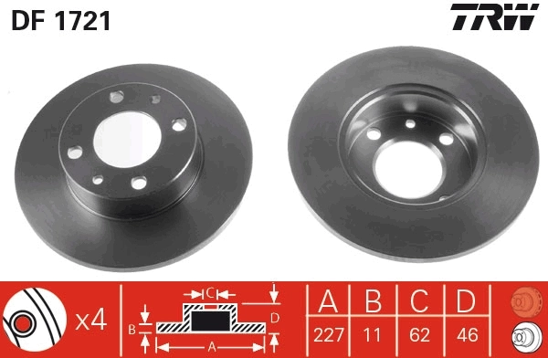 Freno de disco delantero Seat 600 D hatchback (1963 - 1970) precio, desde 34,32 USD