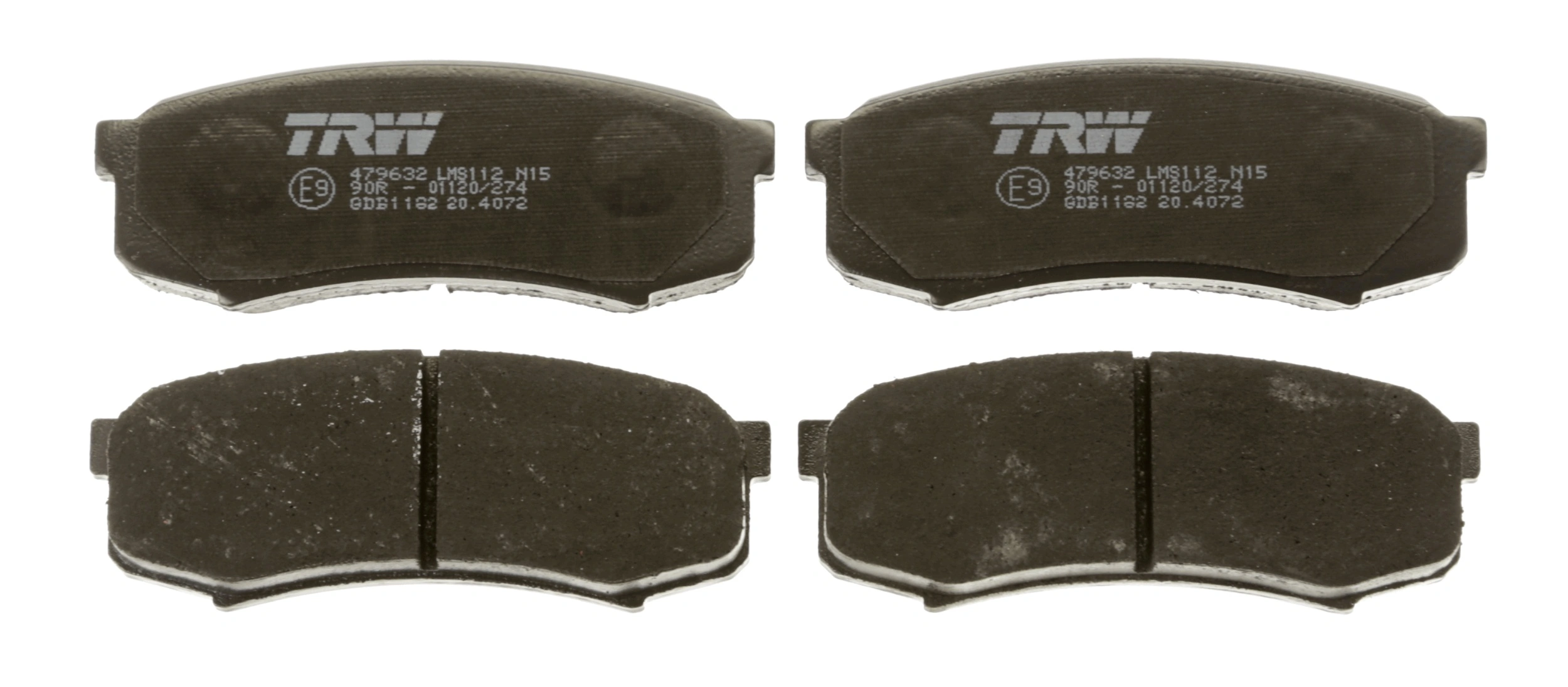 GDB1182 TRW Pastillas freno traseras