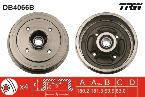 Tambor de freno trasero Renault Trafic I bus (TXW) (1989 - 2001) precio, desde 31,82 EUR