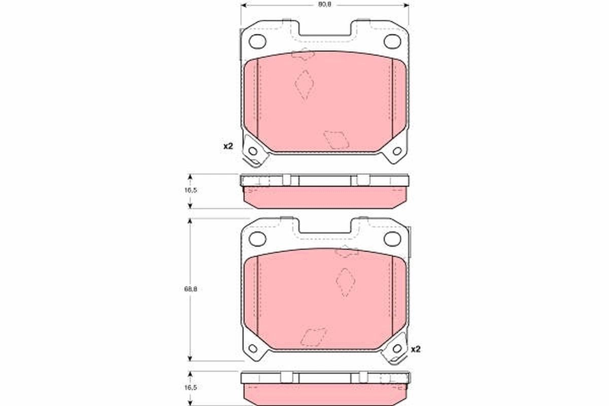 Pastillas traseras para Lexus RX  (MCU15)