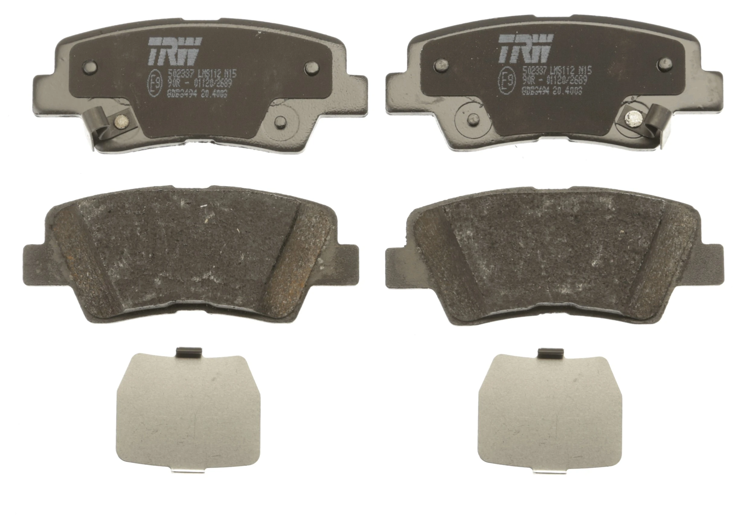 GDB3494 TRW Pastillas freno traseras