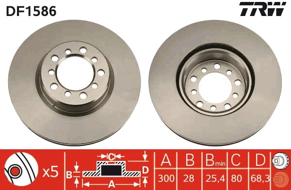 Comprar Disco de freno delantero Mercedes S  W126 a bajo precio