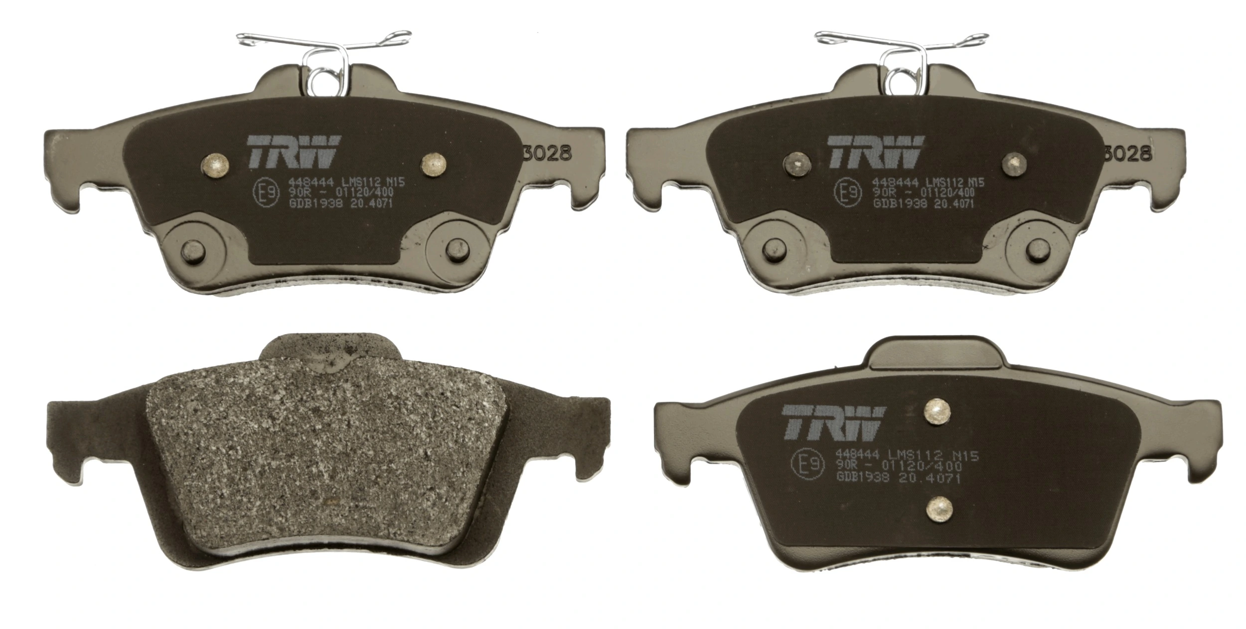 GDB1938 TRW Pastillas freno traseras