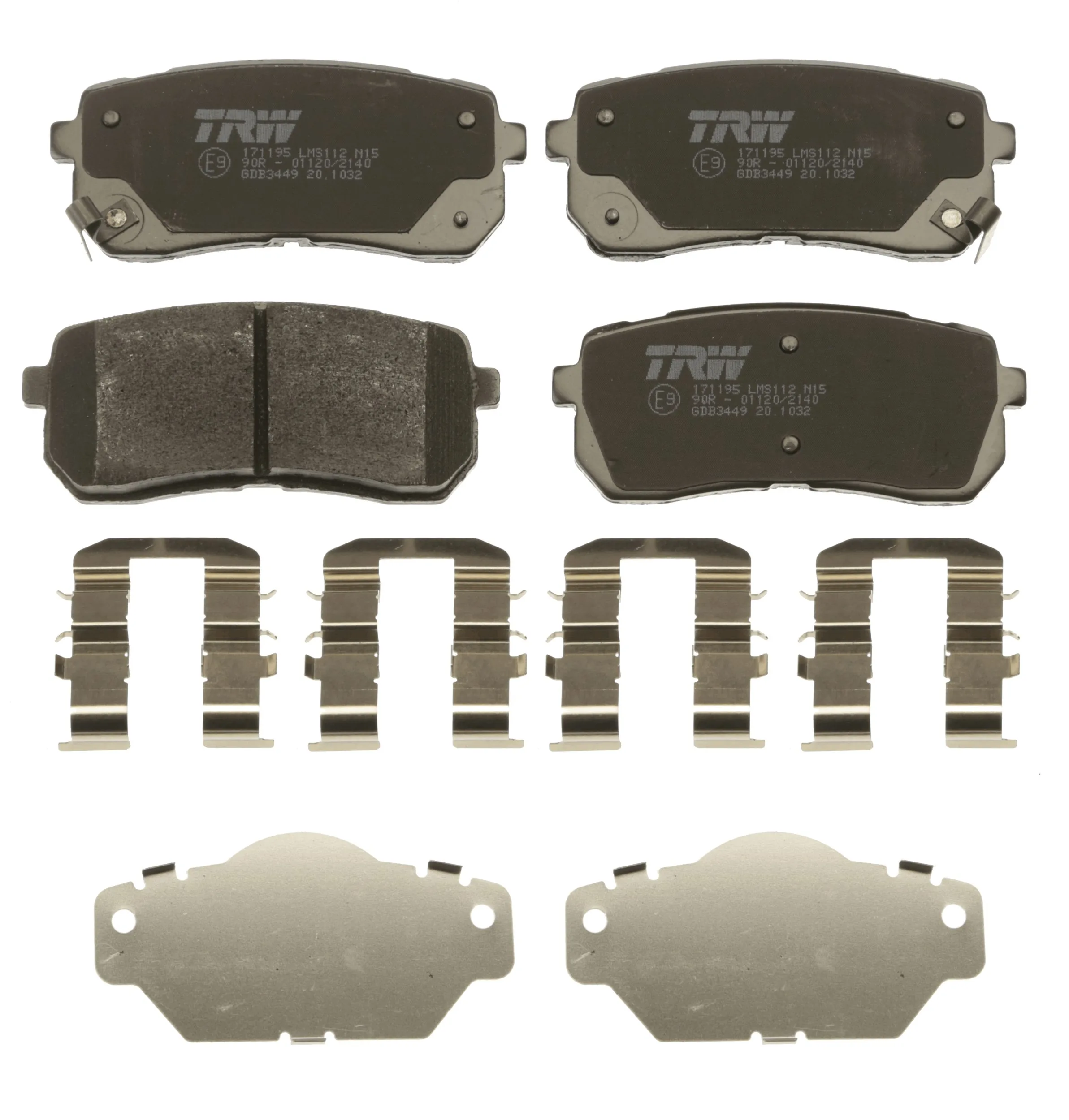 GDB3449 TRW Pastillas freno traseras
