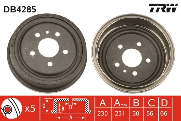 Comprar Tambor de freno trasero Opel Zafira A F75