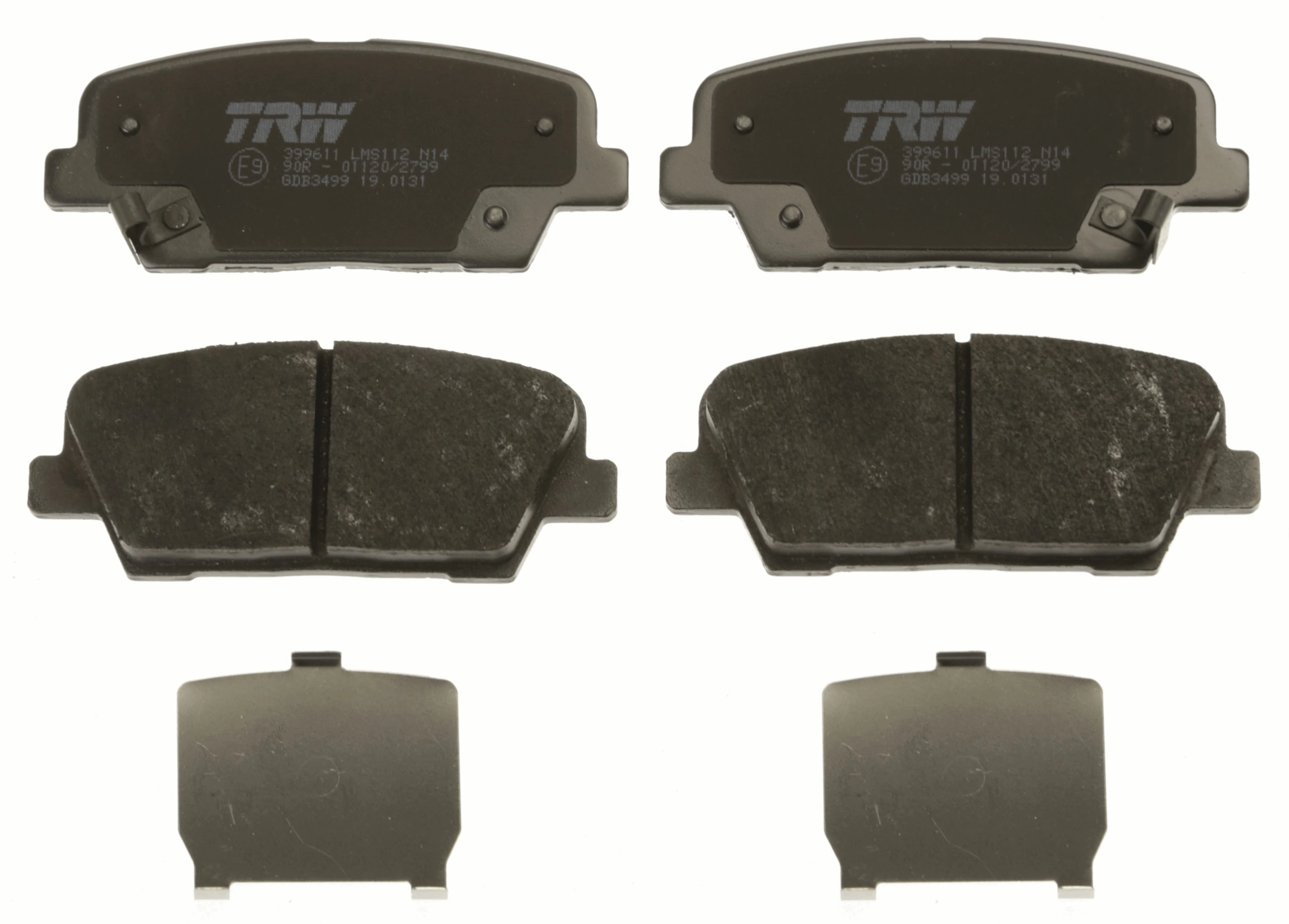 GDB3499 TRW Pastillas freno traseras