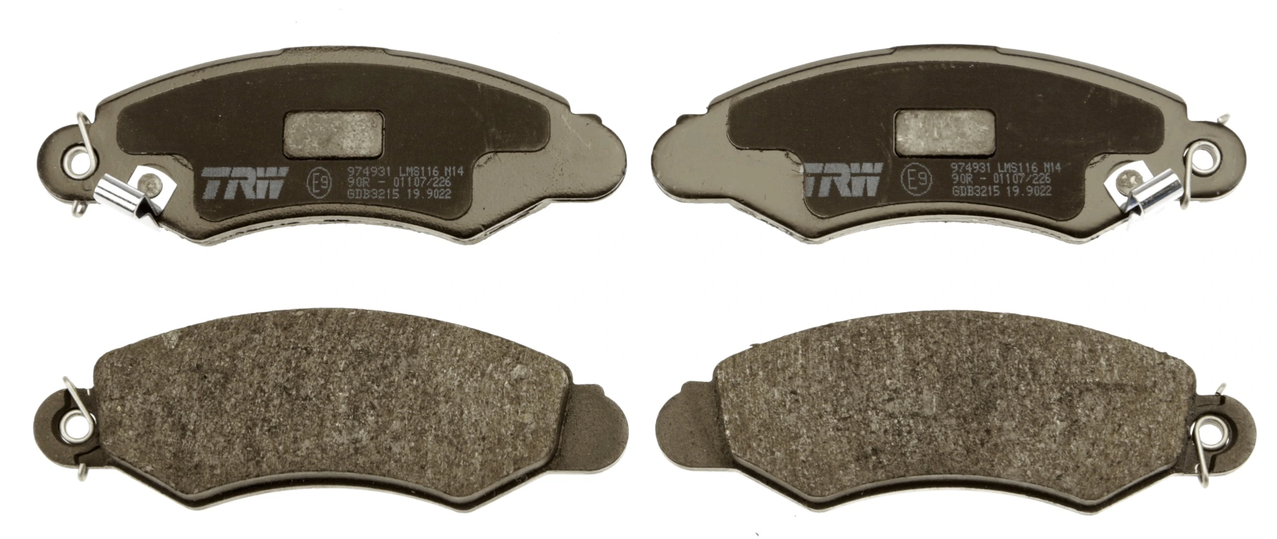 GDB3215 TRW Pastillas delanteras