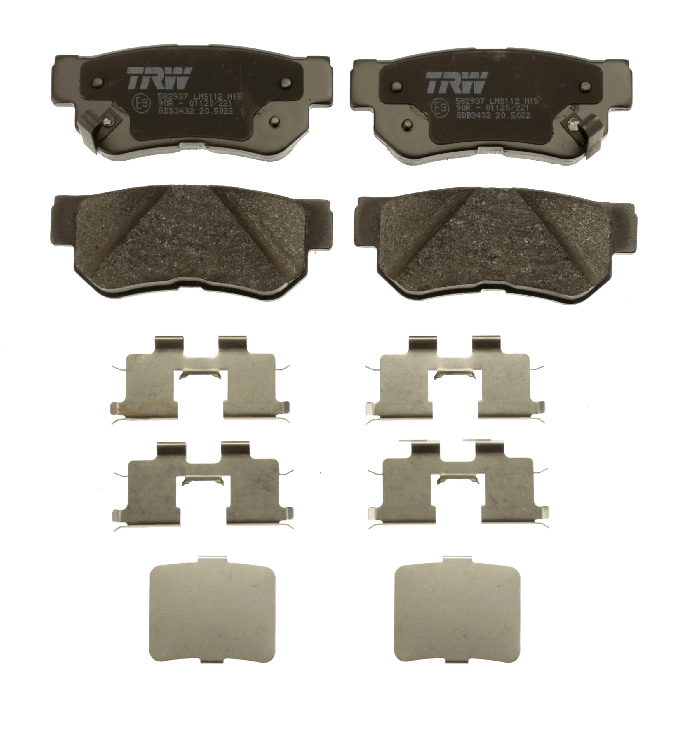 GDB3432 TRW Pastillas freno traseras
