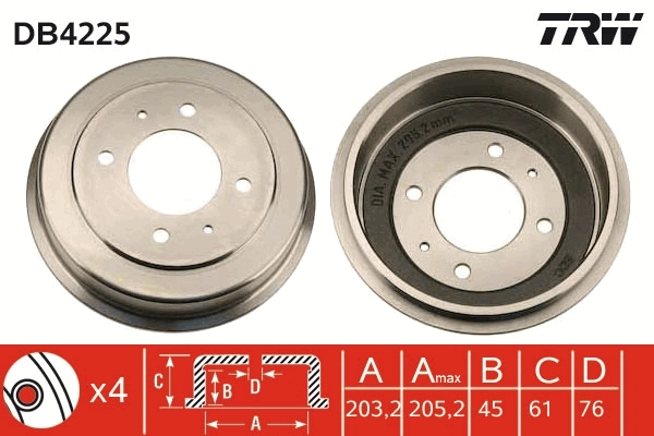 Comprar Tambor de freno trasero Matrix  FC