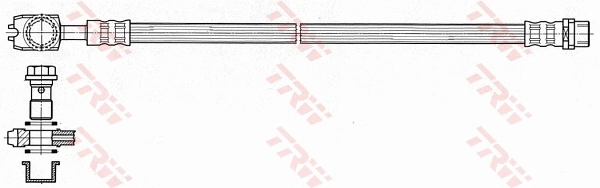 PHD484 TRW Manguera de freno trasera
