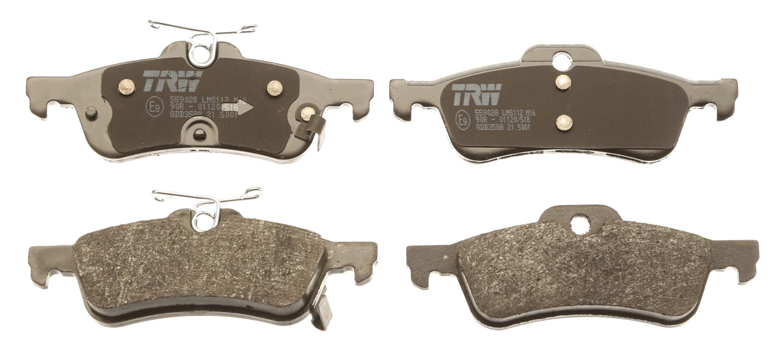 GDB3588 TRW Pastillas freno traseras