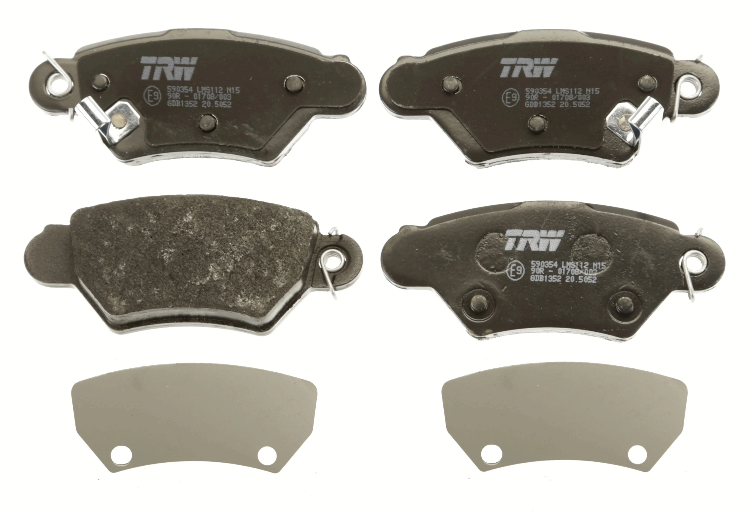 GDB1352 TRW Pastillas freno traseras