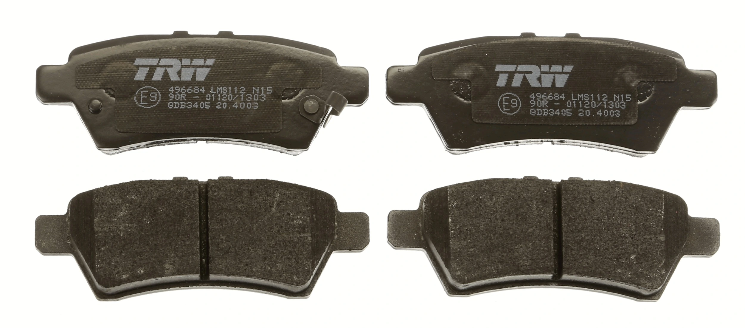 GDB3405 TRW Pastillas freno traseras