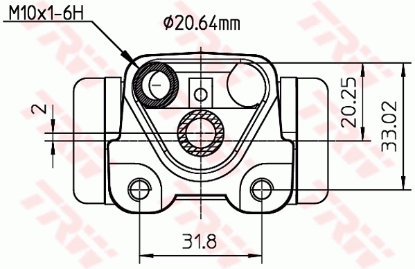 Cilindro de freno de rueda trasera para Toyota Avensis I T22
