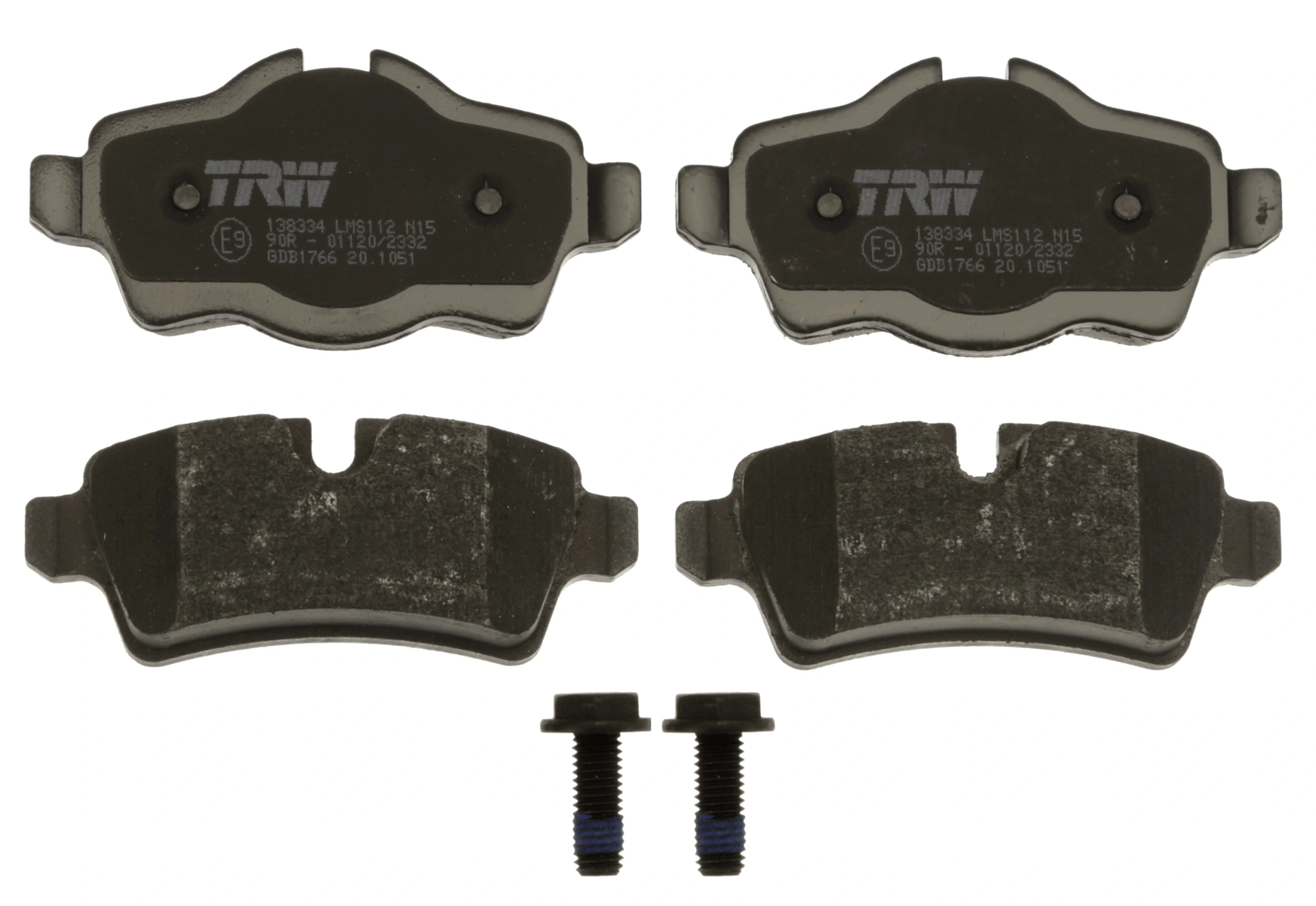 GDB1766 TRW Pastillas freno traseras