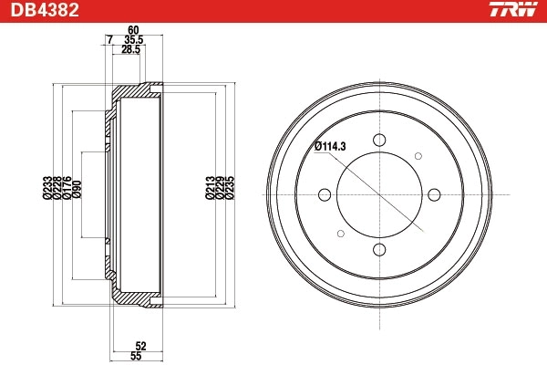 Tambor de freno trasero para Mitsubishi Galant VIII EA