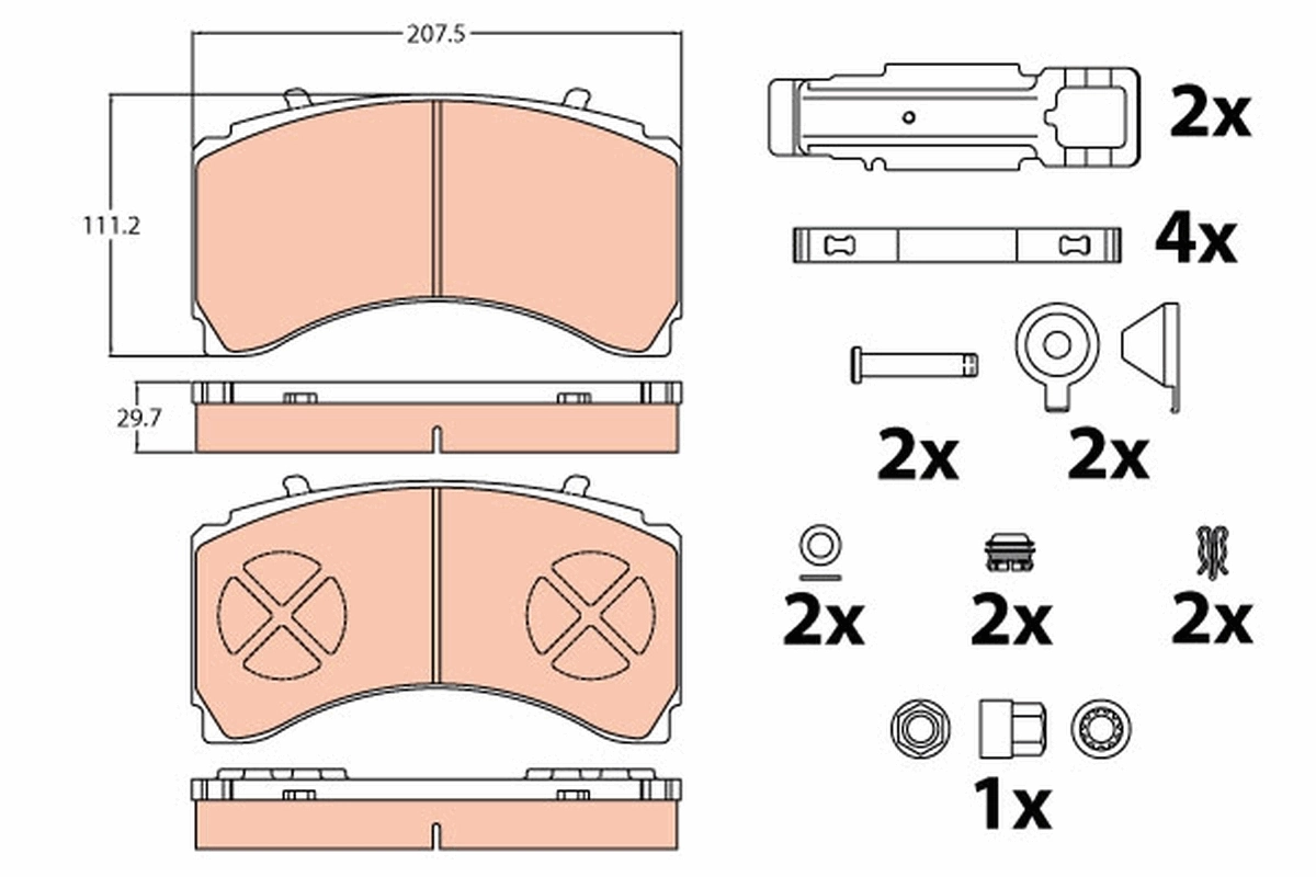 A0064201520 Mercedes Pastillas freno traseras