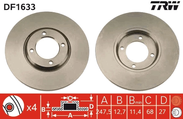 Freno de disco delantero Ford Taunus GBS.GBNS