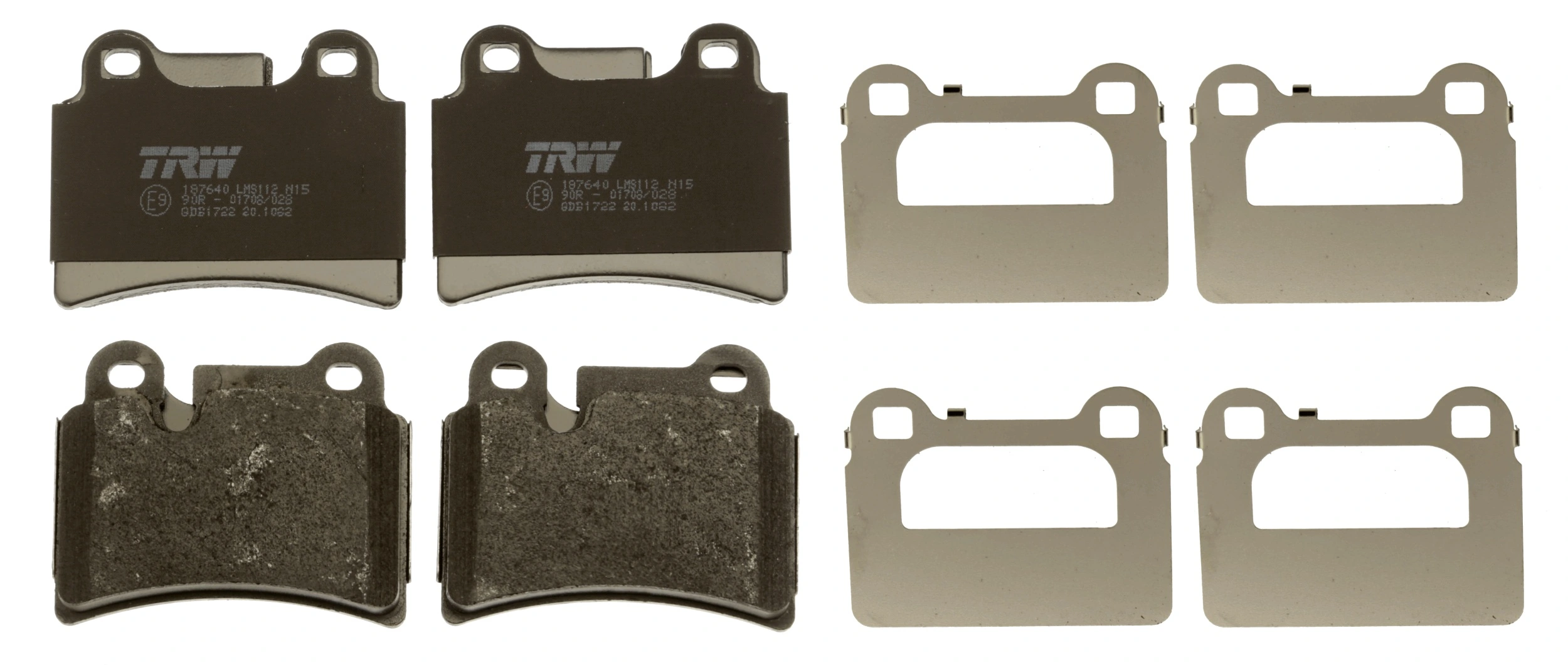 GDB1722 TRW Pastillas freno traseras