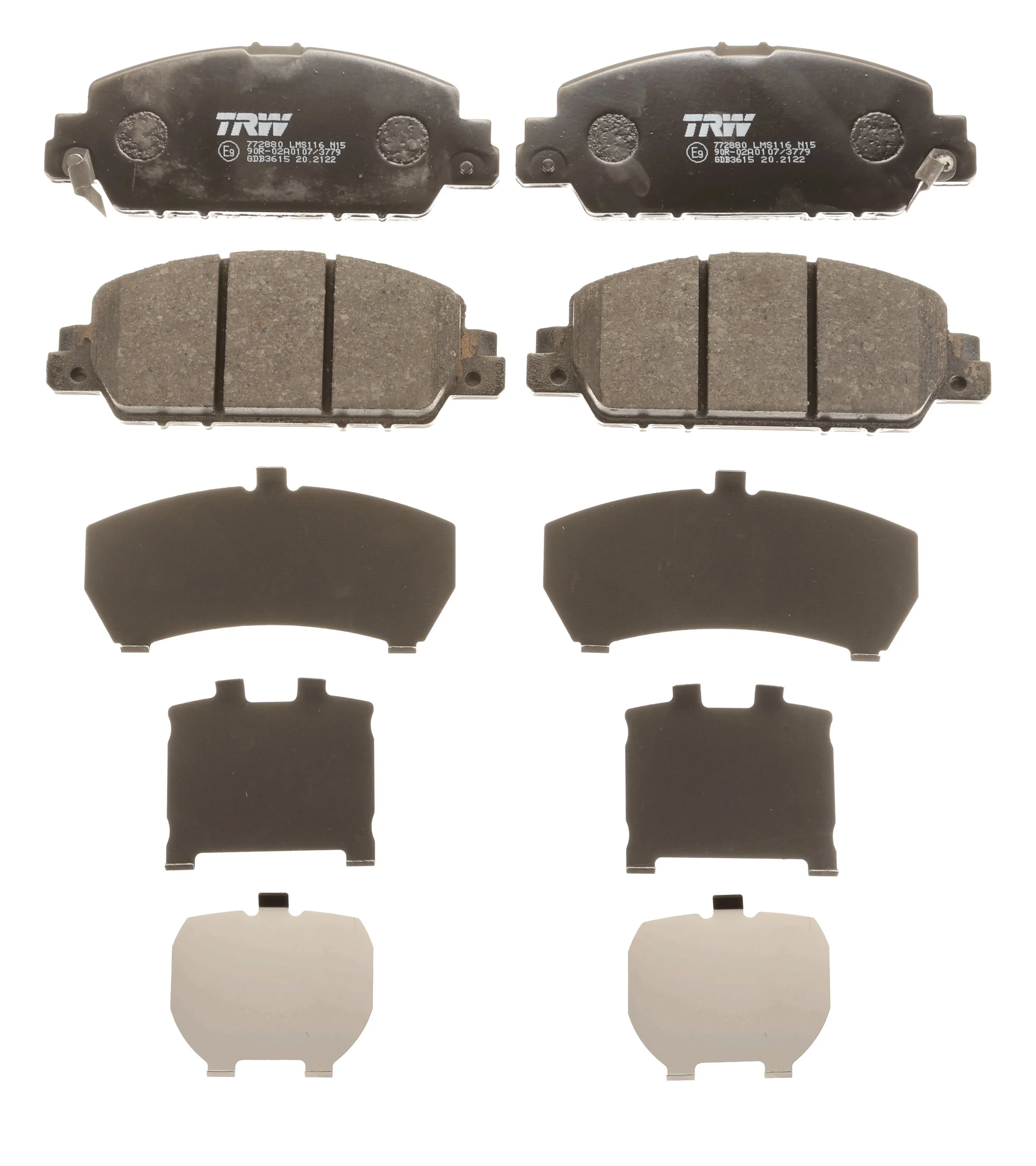 GDB3615 TRW Pastillas delanteras