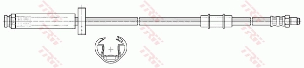 PHB214 TRW Tubo de frenos delantero