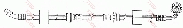 PHD172 TRW Tubo flexible de frenos delantero izquierdo 