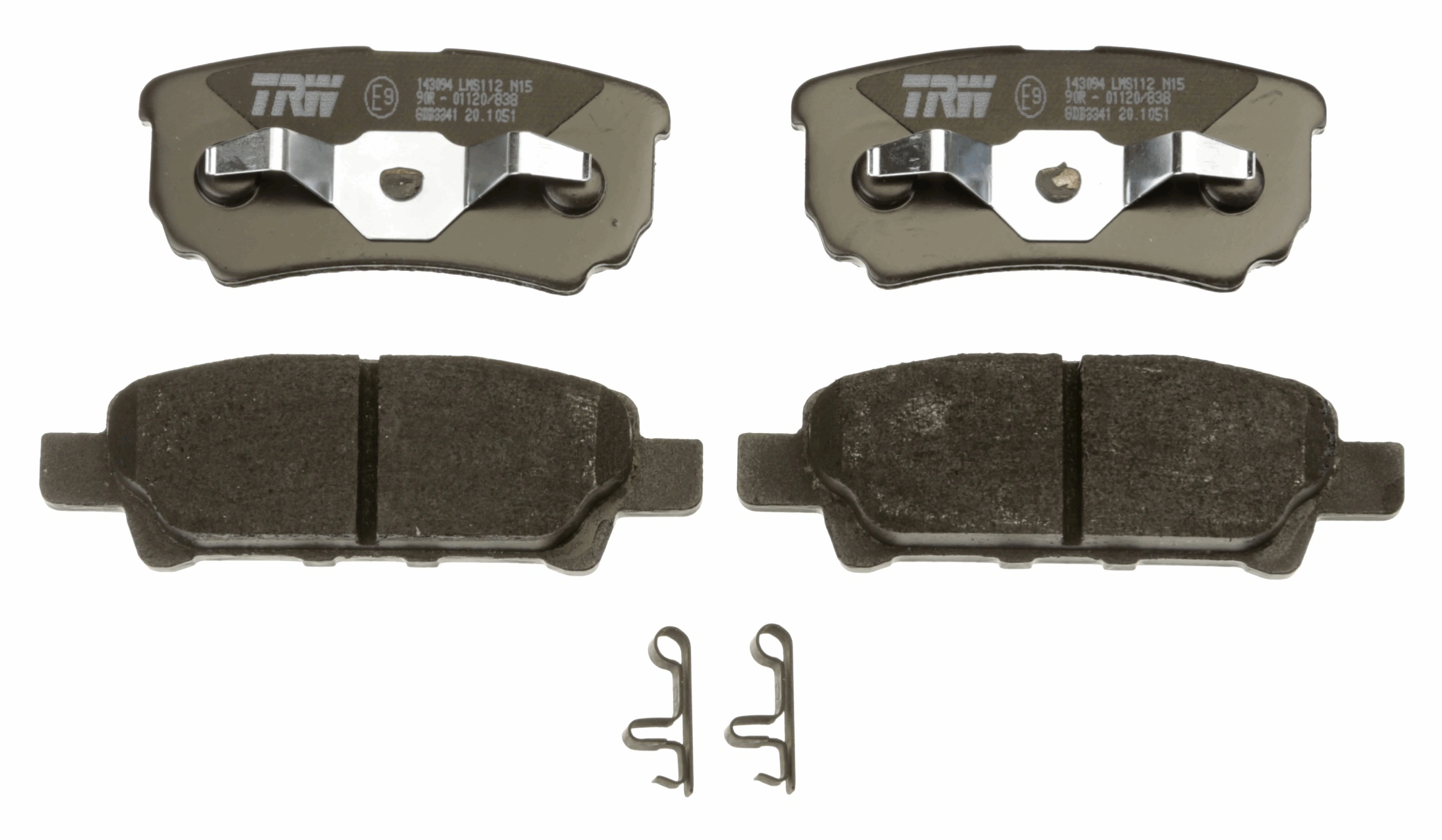 GDB3341 TRW Pastillas freno traseras