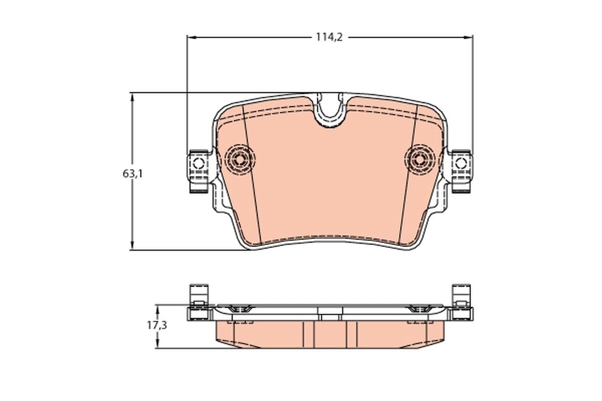 Pastillas de freno traseras T2R12793 Jaguar