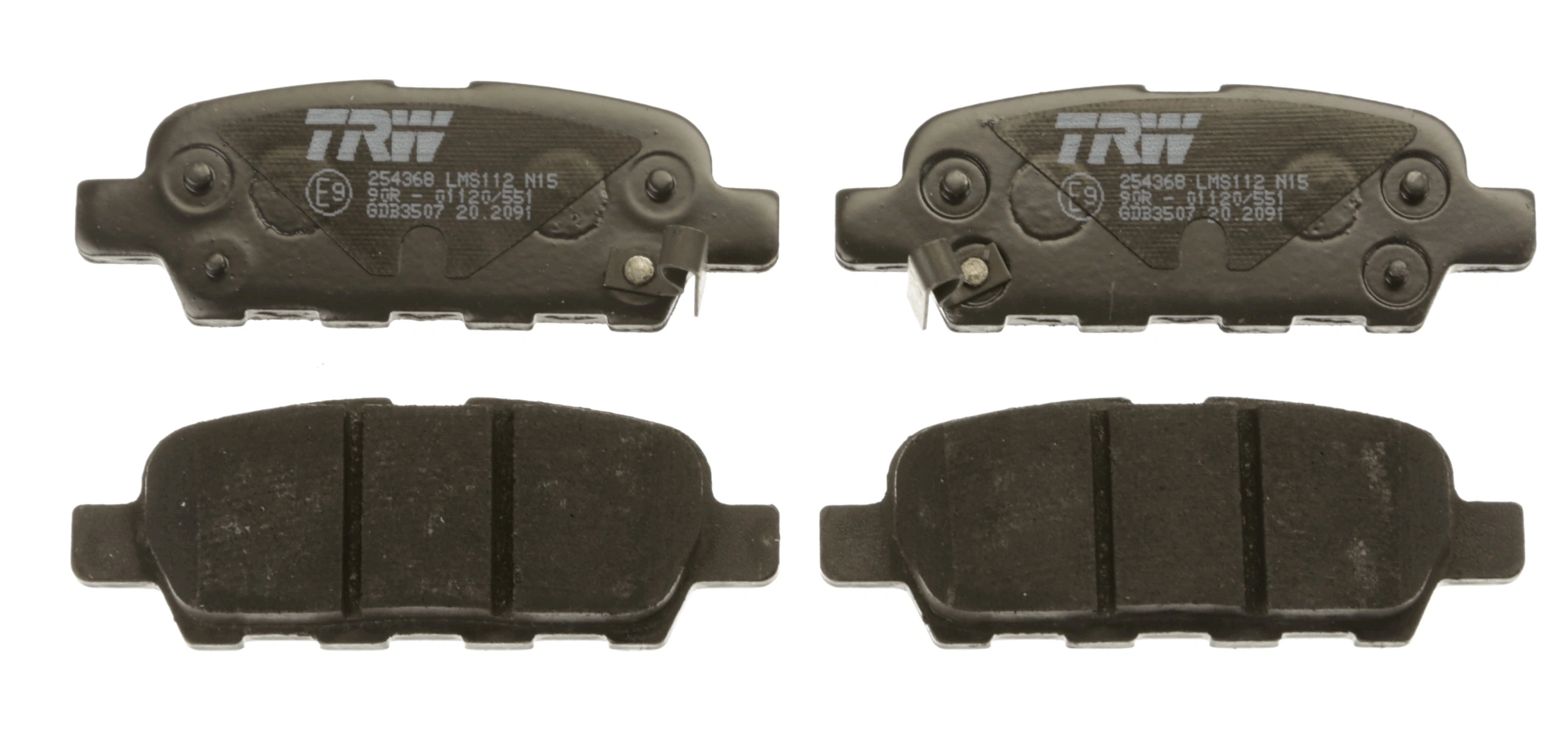 GDB3507 TRW Pastillas freno traseras