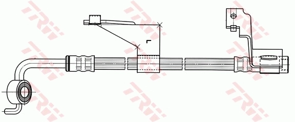 PHD364 TRW Tubo flexible de frenos delantero izquierdo 