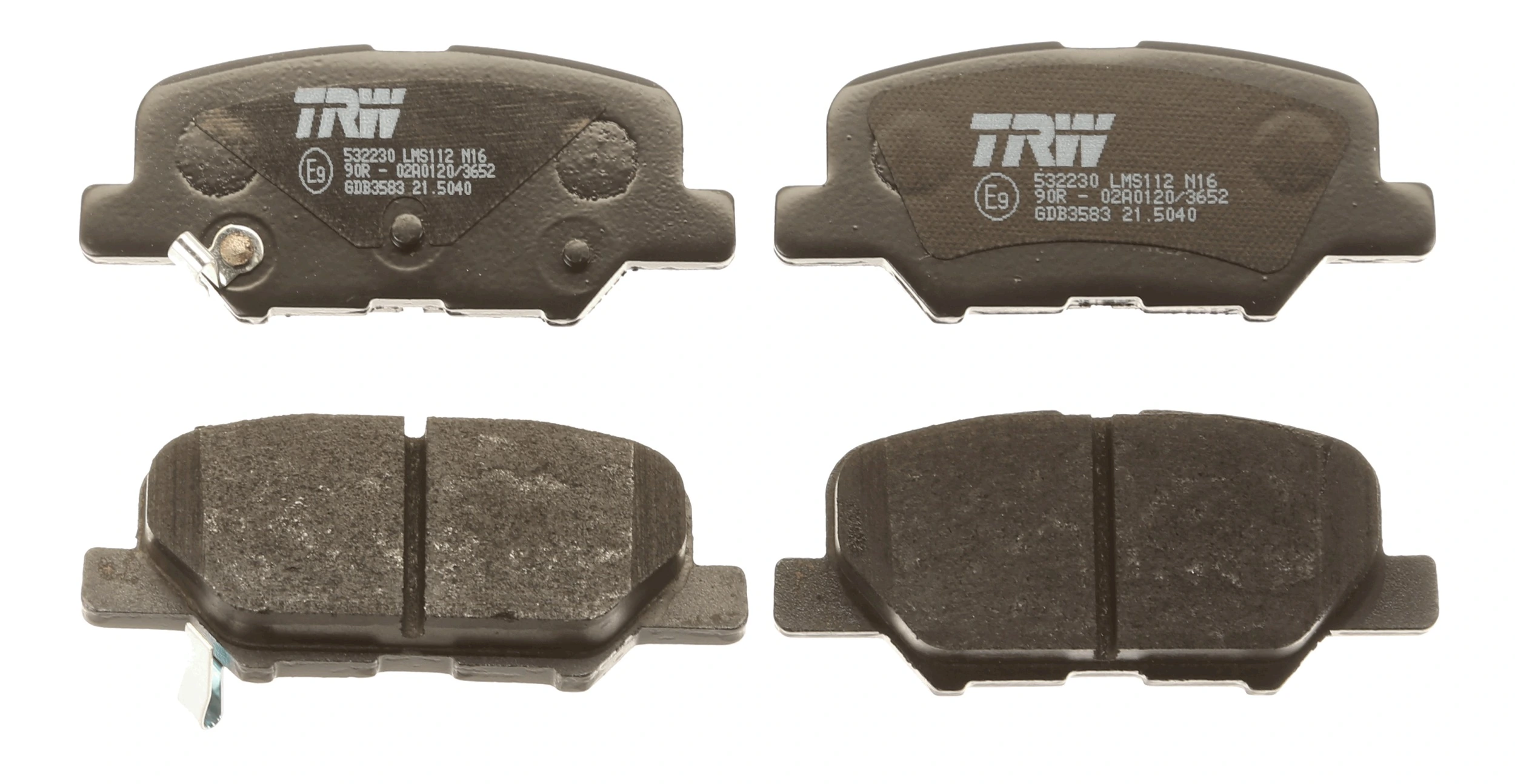GDB3583 TRW Pastillas freno traseras