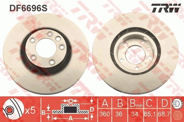DF6696S TRW Discos