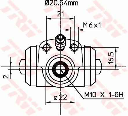 Cilindro de freno de rueda trasera para Volkswagen Jetta VI 162, 163, AV3, AV2, AY2, AY3
