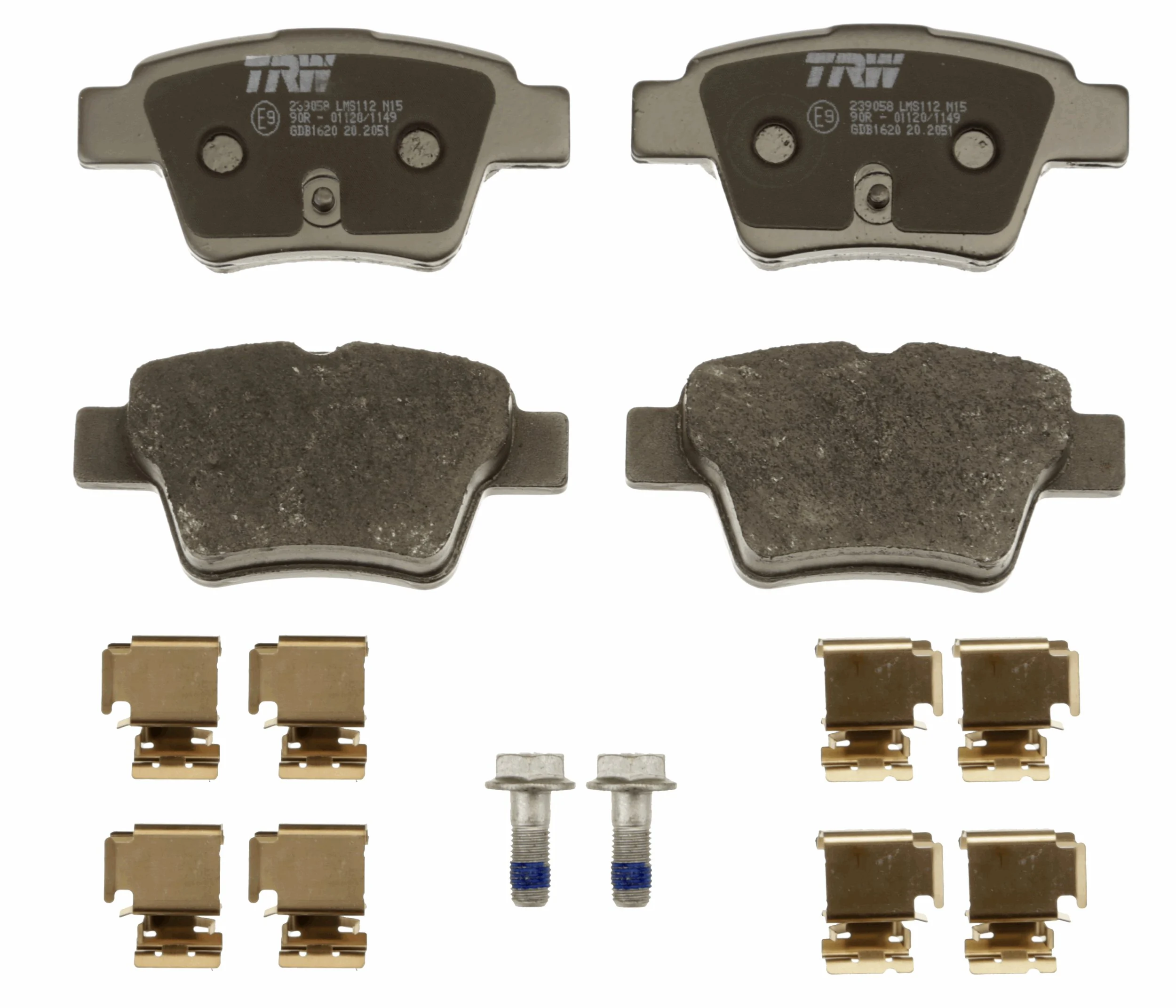 GDB1620 TRW Pastillas freno traseras