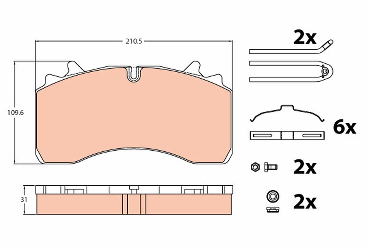 Comprar 2093079 Scania Pastillas de freno traseras