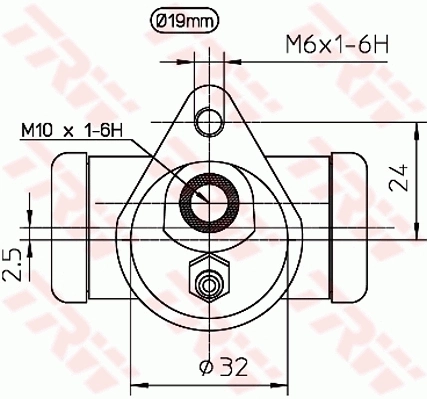 Cilindro de freno de rueda trasera para Ford Fiesta Mk2 FBD