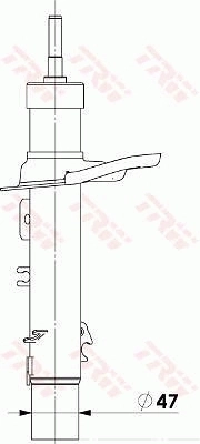 Amortiguador delantero Peugeot 207 WA, WC