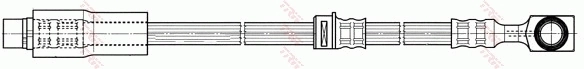 PHD500 TRW Tubo de frenos delantero
